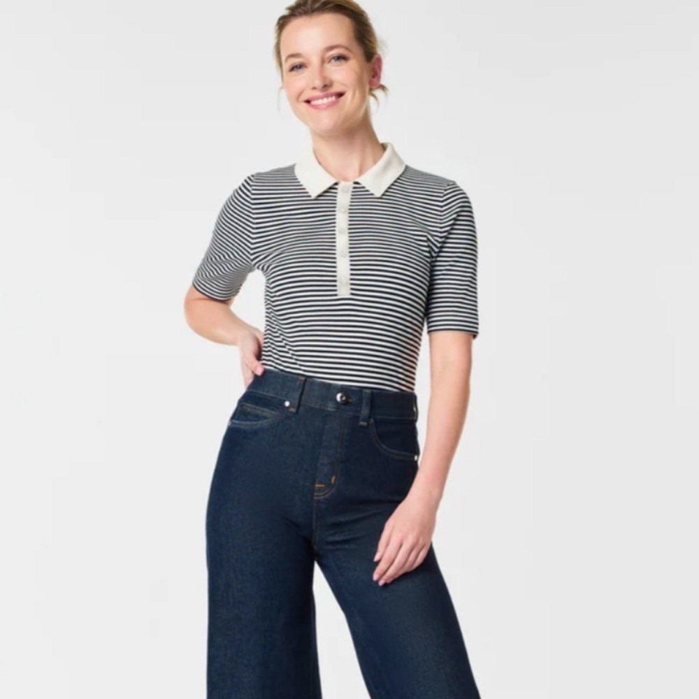 Spanx Polo Ribbed Top